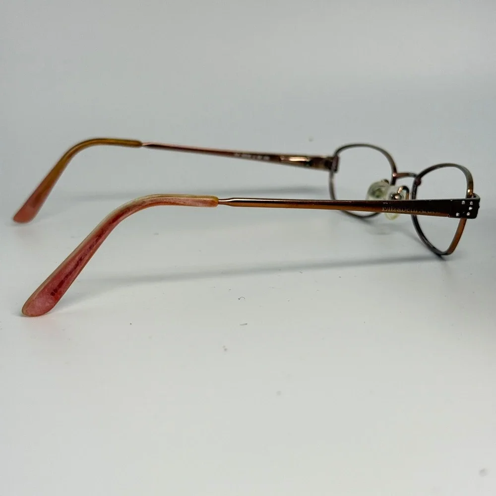 Elizabeth Arden EA 6006 2 Bronze Oval Eyeglass Frames Rhinestones 51-19-135